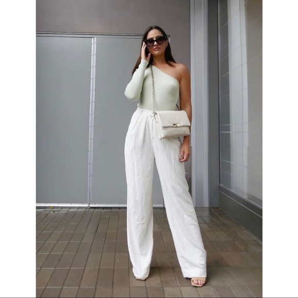 Zara Light Green Asymmetric Knit Bodysuit - Picture 5 of 5